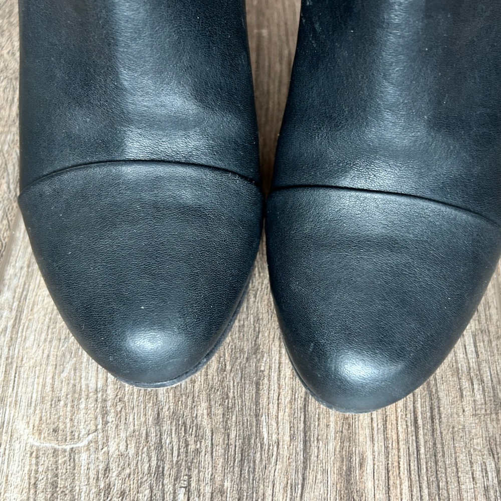 Rag & Bone Harrow Black Leather Heeled Booties | 6.5 - Picture 3 of 16